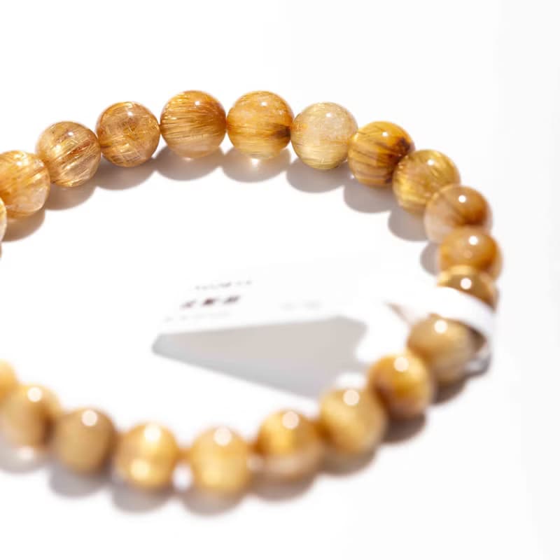 金鈦晶手鍊 | 金髮晶招財事業運 | 一物一圖 | 天然水晶手鏈