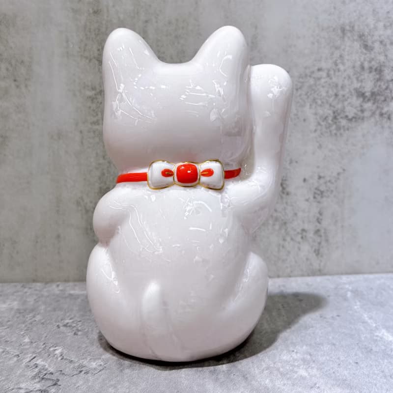 【櫻福綻放】日本清水燒招財貓 | 花結晶 桃櫻 幸福上升