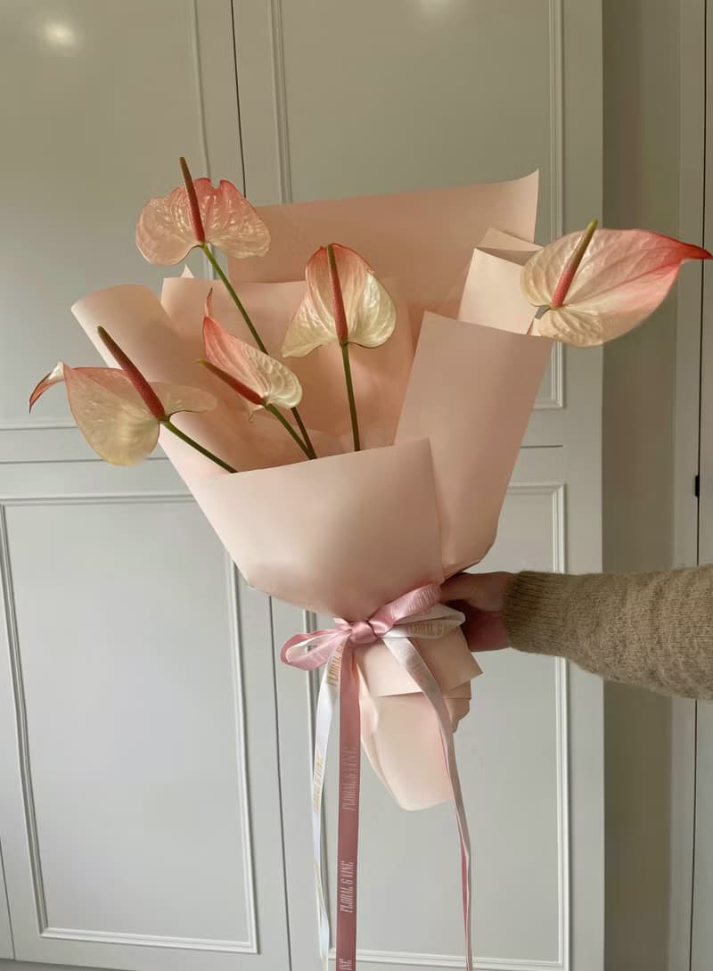 溫柔的愛火鶴花束 給純淨美好的她 情人節生日花束送禮