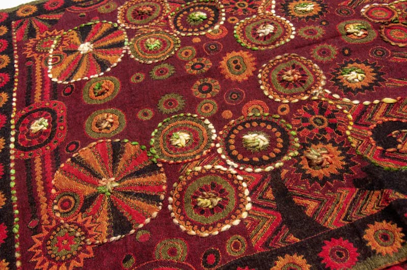 喀什米爾Cashmere/水煮羊毛披肩/針織圍巾/刺繡圍巾/羊絨披巾-花