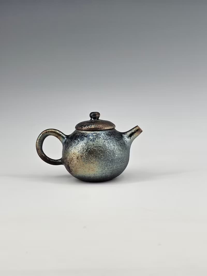 美國黑土柴燒鐵釉手作壺
