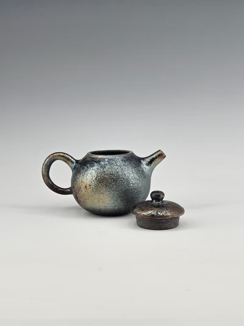美國黑土柴燒鐵釉手作壺