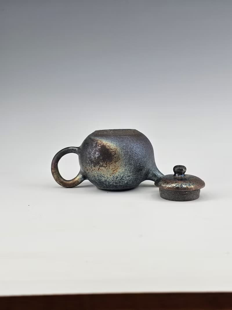 美國黑土柴燒鐵釉手作壺