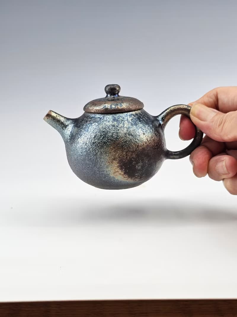 美國黑土柴燒鐵釉手作壺