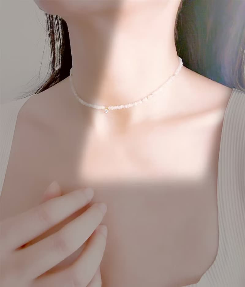 幸せと希望を象徴する妖精の石 2way オパールのチョーカーネックレスとブレスレット兼用タイプ 10月誕生石