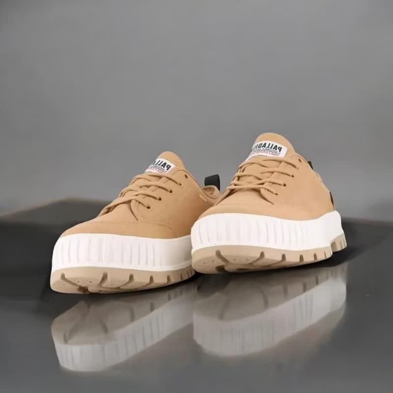 PALLADIUM PALLASHOCK LO WP+厚底巧克力橘標低筒防水鞋 棕 74408