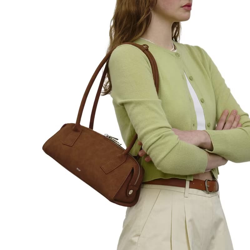 韓國製 MUR Flow 手袋/單肩包/手提袋 (Suede Brown)