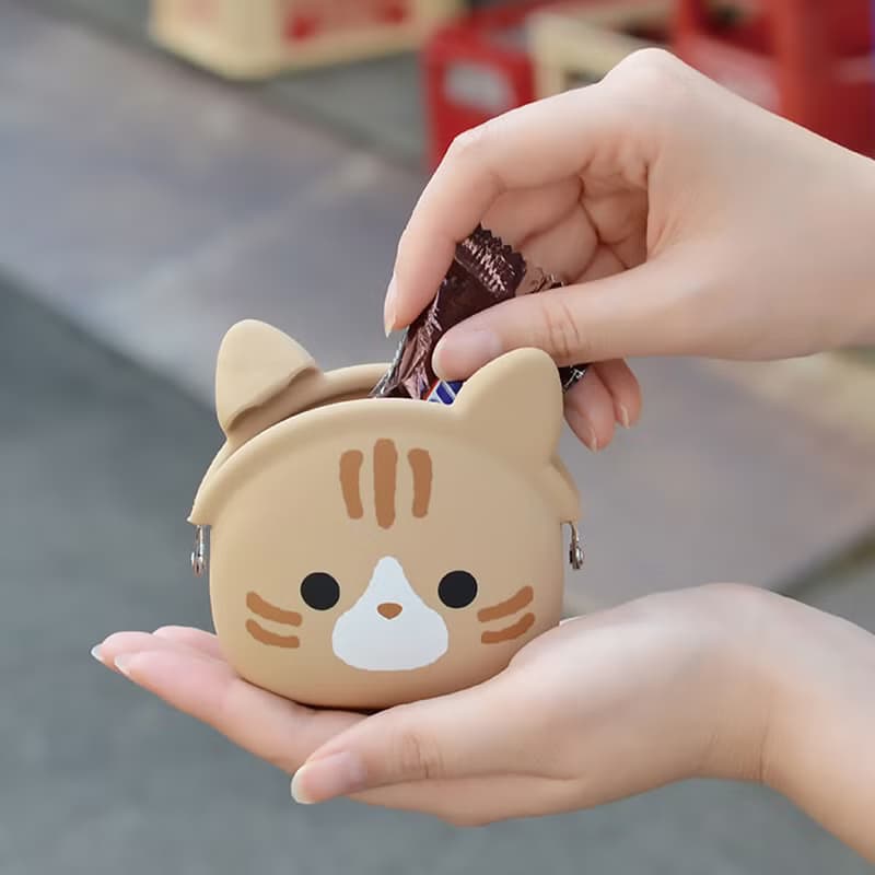 mimi POCHI Friends 三色貓 虎斑貓 賓士貓 折耳貓 矽膠口金包