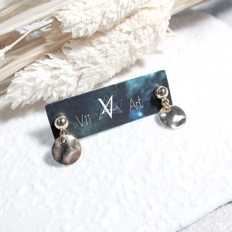 VIIART。簡單的日子。18K厚鍍金耳環-可改夾式|售完絕版