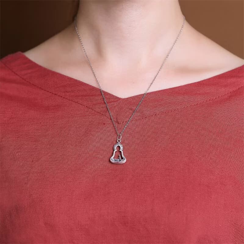 Buddha Hollow Creative Meditate Pendants for Women Religious Gifts Jewelry Thai