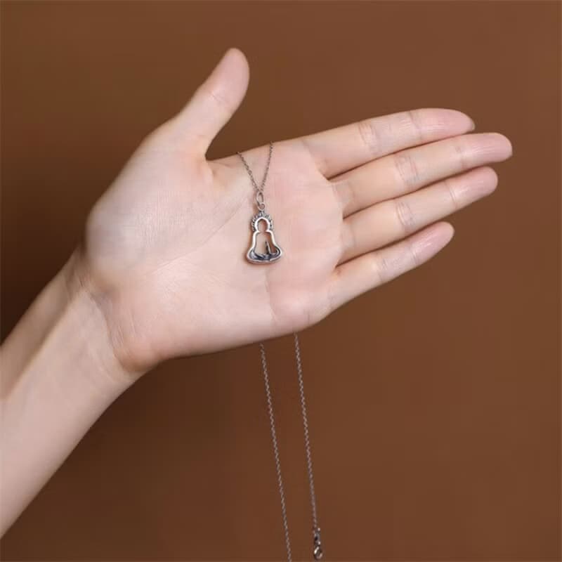 Buddha Hollow Creative Meditate Pendants for Women Religious Gifts Jewelry Thai
