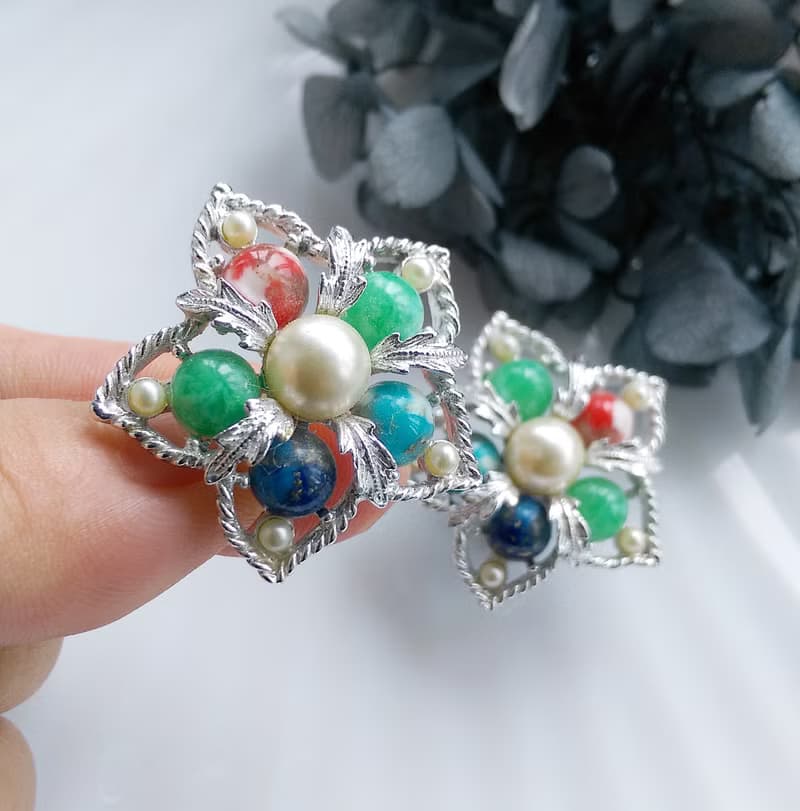 Vintage Jewelry  西洋古董飾品 SARAH COV   Fantasy  夾式耳環