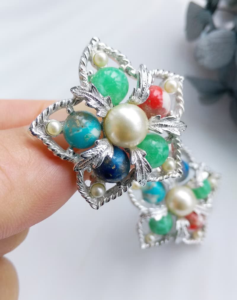 Vintage Jewelry  西洋古董飾品 SARAH COV   Fantasy  夾式耳環