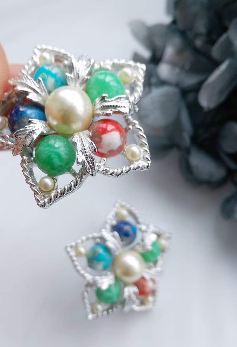 Vintage Jewelry  西洋古董飾品 SARAH COV   Fantasy  夾式耳環
