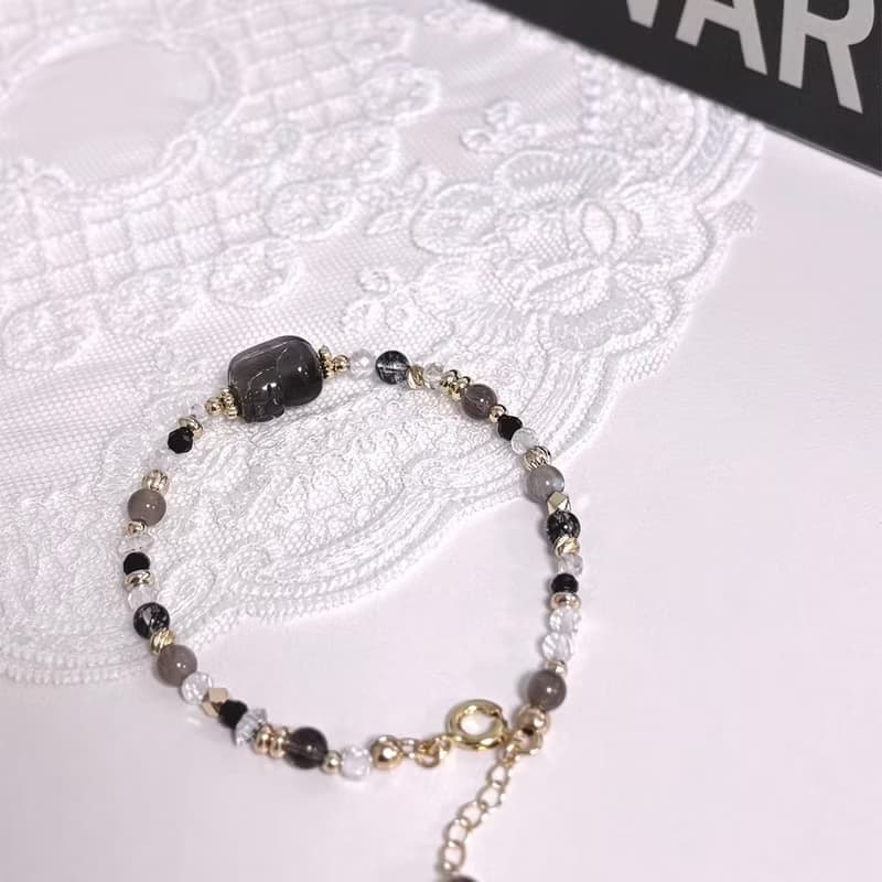 墨韻 / 黑金骨幹貔貅手鍊