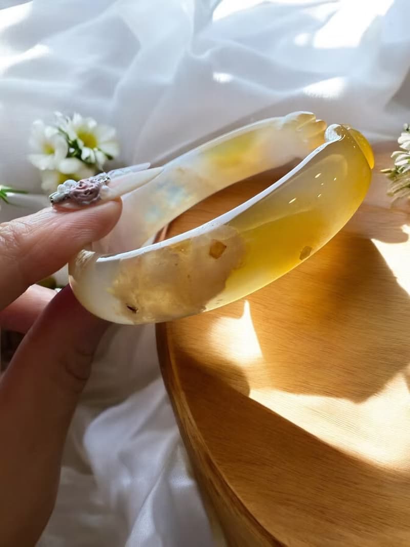 櫻花瑪瑙手鐲瑪瑙手鐲 貓鐲 貓爪鐲金貓橘貓招財貓鐲胖橘53圈口
