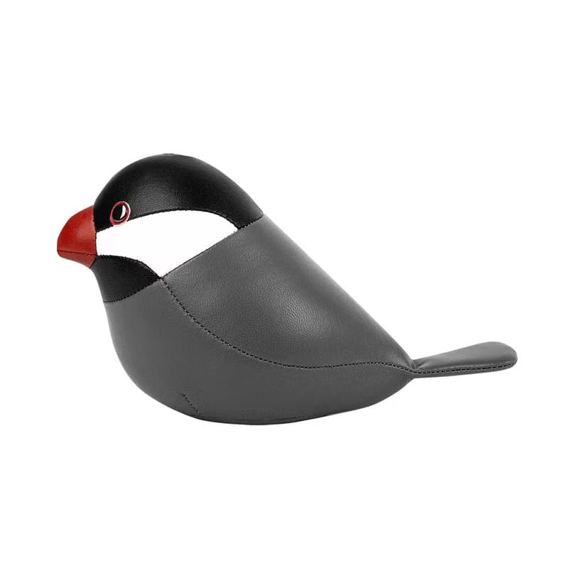 【紙鎮】文鳥 Java Sparrow 皮革動物擺飾  | 展翅高飛 畢業禮物