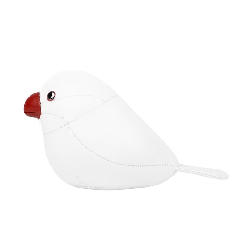 【紙鎮】文鳥 Java Sparrow 皮革動物擺飾  | 展翅高飛 畢業禮物