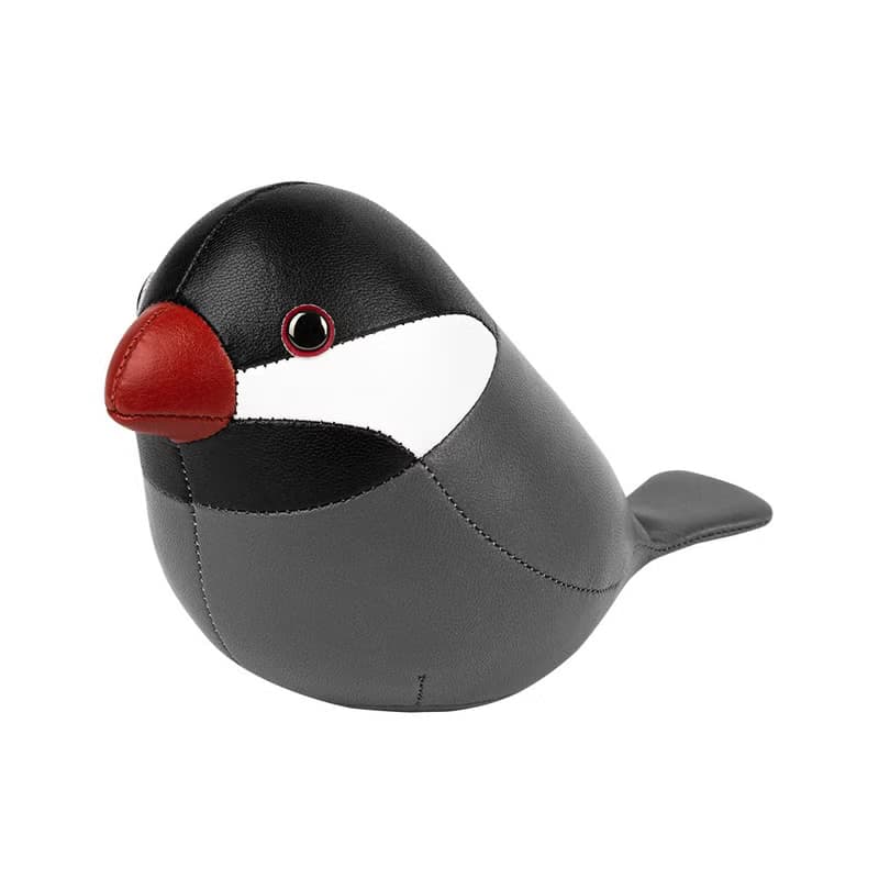 【紙鎮】文鳥 Java Sparrow 皮革動物擺飾  | 展翅高飛 畢業禮物