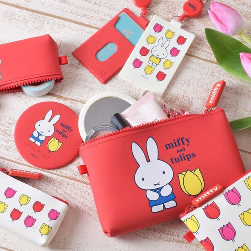 【春季限定】miffy&tulips 米飛與鬱金香 矽膠收納/筆袋/證件