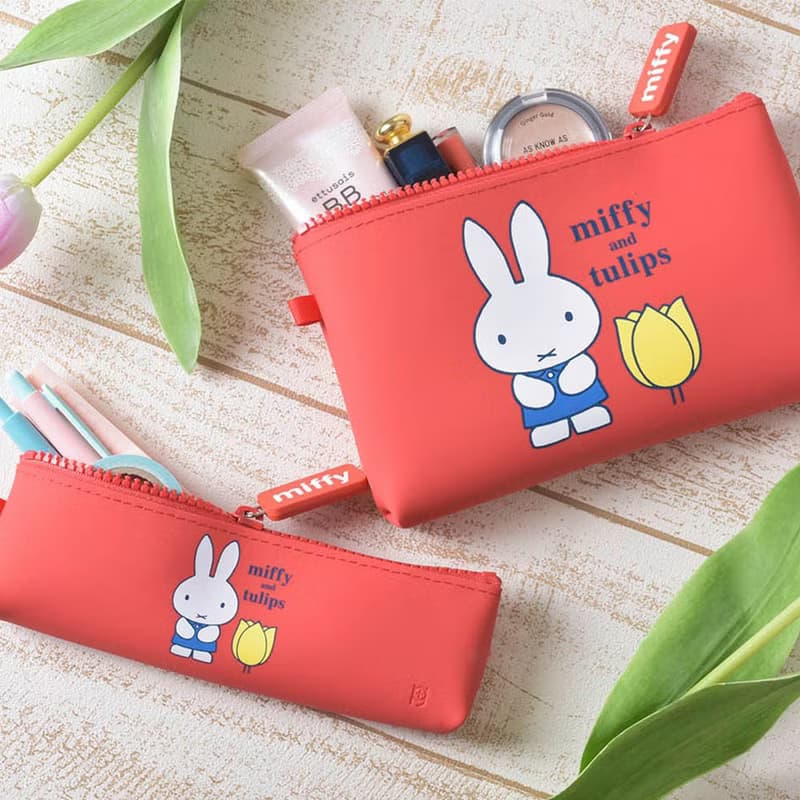 【春季限定】miffy&tulips 米飛與鬱金香 矽膠收納/筆袋/證件
