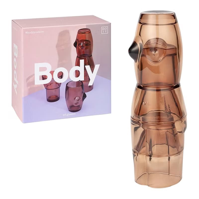 西班牙 DOIY 身體Body玻璃杯水杯創意堆疊套裝果汁杯子禮物