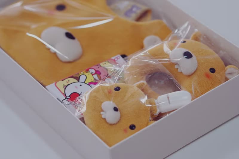 Bucute馬林鼠寶寶的彌月禮盒組/口水巾/護身符/手搖鈴/彌月
