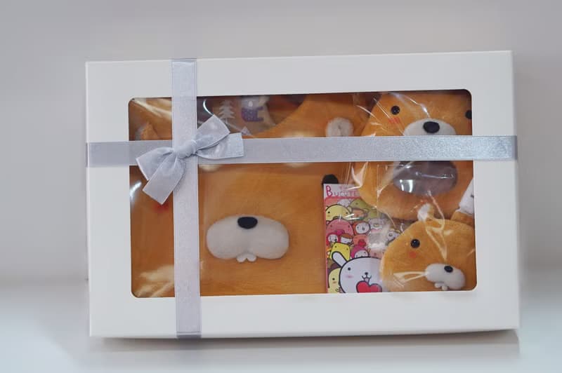 Bucute馬林鼠寶寶的彌月禮盒組/口水巾/護身符/手搖鈴/彌月
