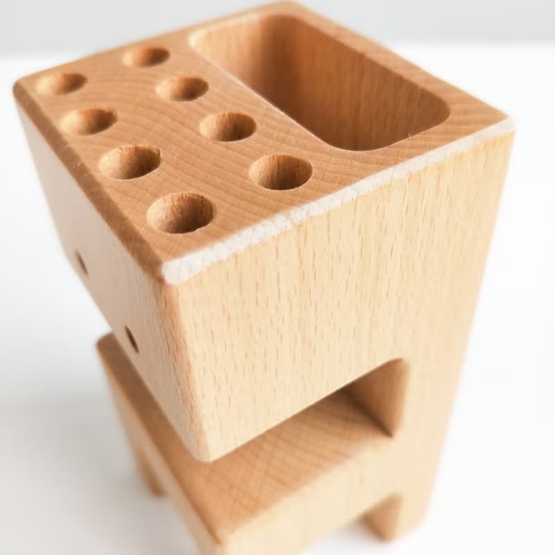 【惜福商品6折出清】牙怪木筆筒 原木 鉛筆 交換禮物 原創設計