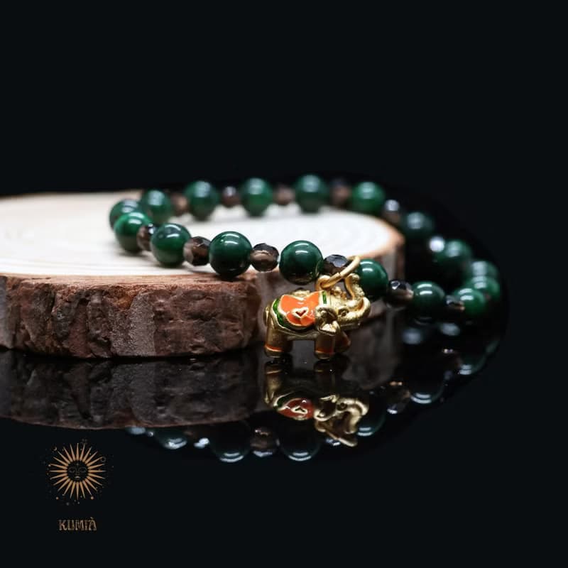 【雨林午后/Tea in the Rainforest】鐵龍生茶晶手鍊 | 天然石