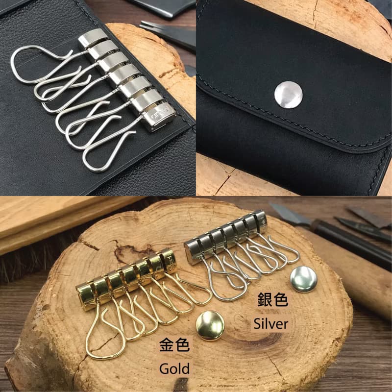 【鑰匙/鎖匙包】黑色磨砂牛皮/真皮鑰匙套/瑞士高級五金