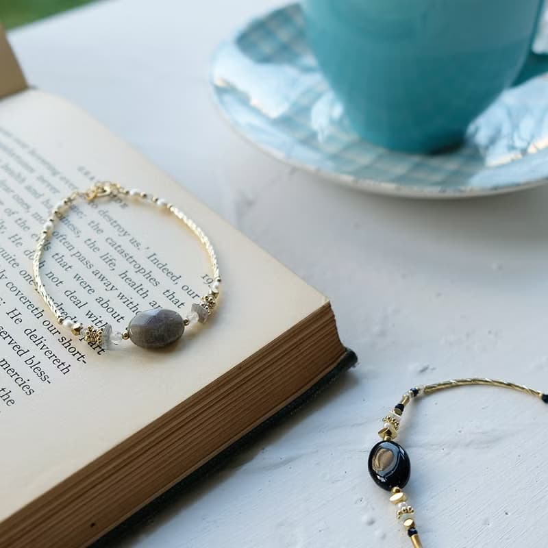 經典大寶石  - 黃銅拉長石手鍊