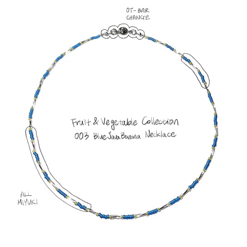 Fruit & Vegetable Collection - 003 Blue Java Banana Necklace