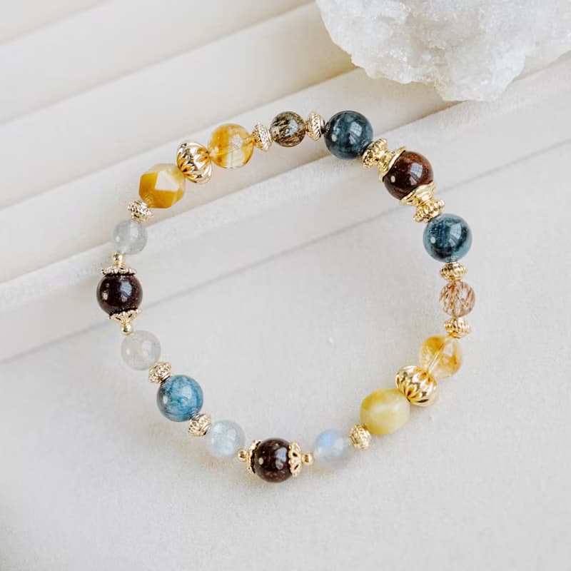 煙花西域 手鍊。紅幽靈 魔鬼海藍寶 黑金超。招財開運 情緒療癒