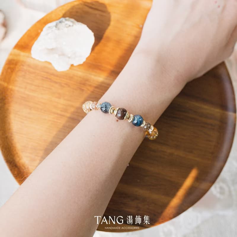 煙花西域 手鍊。紅幽靈 魔鬼海藍寶 黑金超。招財開運 情緒療癒