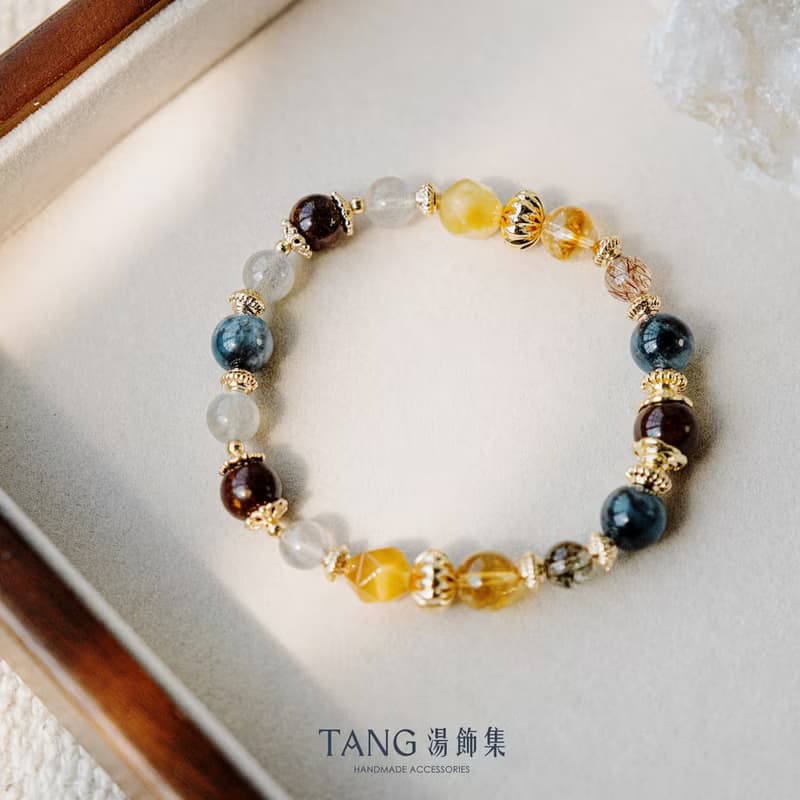 煙花西域 手鍊。紅幽靈 魔鬼海藍寶 黑金超。招財開運 情緒療癒