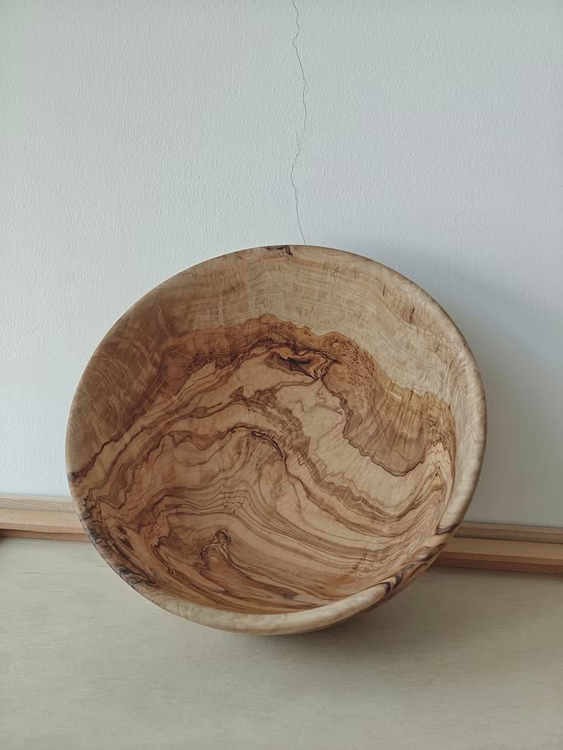 北非橄欖木水果沙拉碗–圓邊
