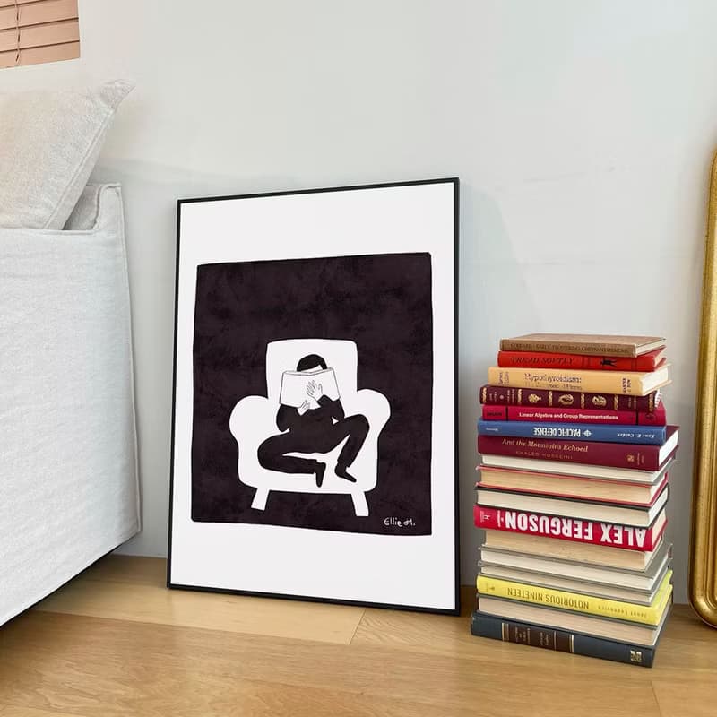 Art print/ The Reader / Illustration poster A3,A2