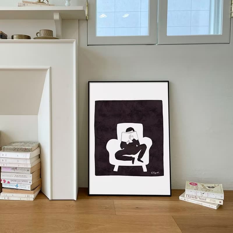 Art print/ The Reader / Illustration poster A3,A2