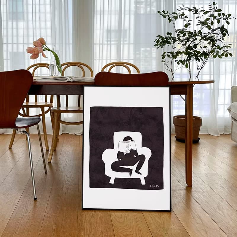 Art print/ The Reader / Illustration poster A3,A2
