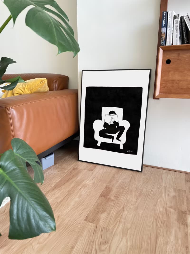 Art print/ The Reader / Illustration poster A3,A2