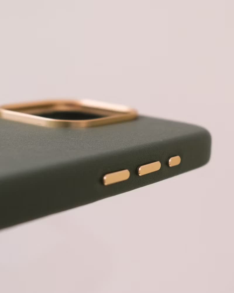 iPhone 純素皮革手機殼 綠色