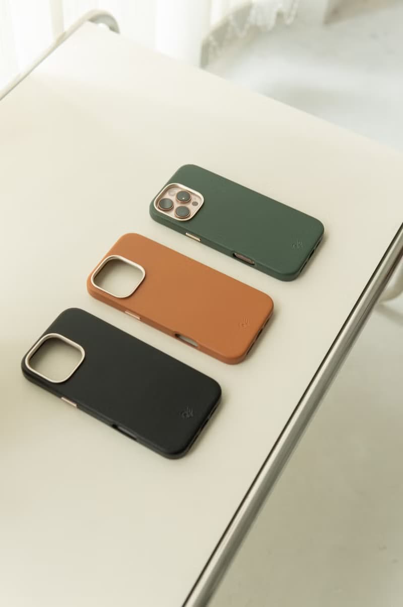 iPhone 純素皮革手機殼 綠色