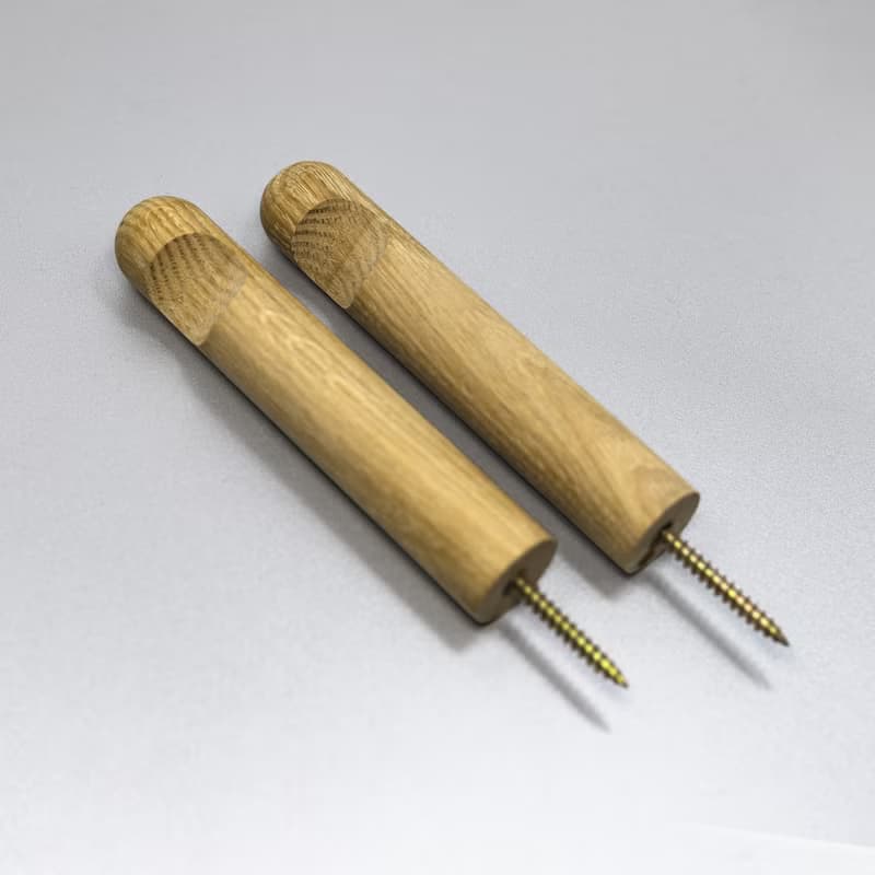 Oak wood wall hook.Minimalist wall storage. Macramé holder. Plant rack hanger.