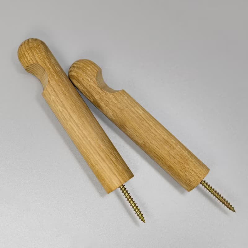 Oak wood wall hook.Minimalist wall storage. Macramé holder. Plant rack hanger.