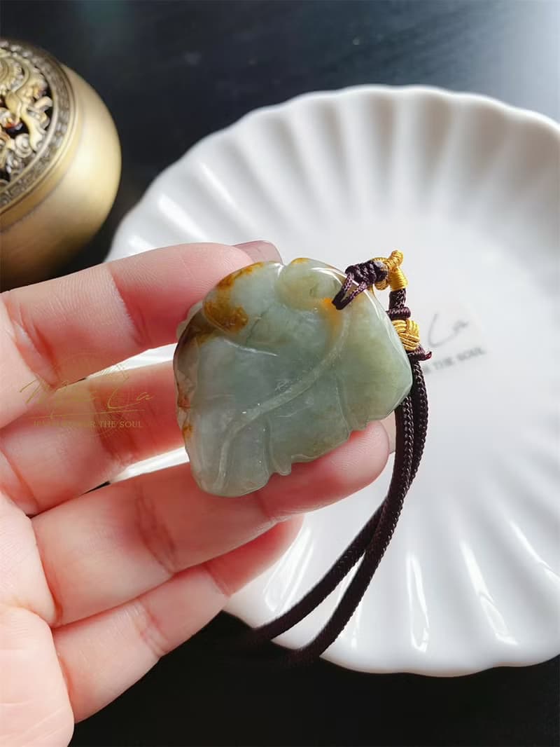 天然緬甸玉翡翠 黃翡 蝙蝠如意 包掛 長壽 禮物 福到 長輩