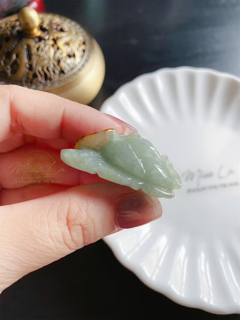 天然緬甸玉翡翠 黃翡 蝙蝠如意 包掛 長壽 禮物 福到 長輩