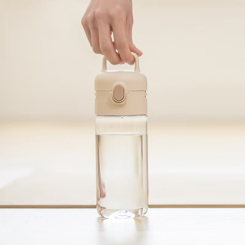 QA BOTTLE 一蓋兩瓶身組合 - 鈦陶瓷保溫瓶 + 冷水瓶 - 質感米