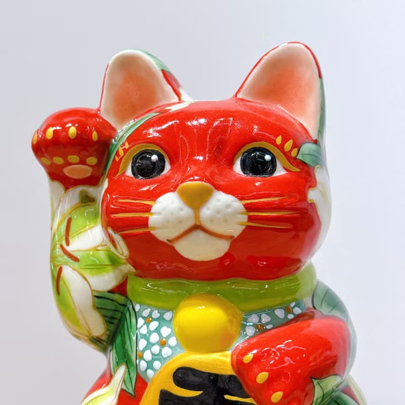 【赤華燦輝】日本清水燒招財貓 | 赤地 - 卡薩布蘭 特大
