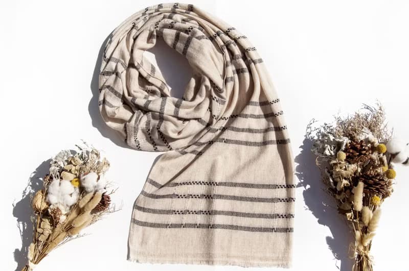 喀什米爾Cashmere 針織圍巾 純羊毛圍巾 手織圍巾 編織圍巾-希臘